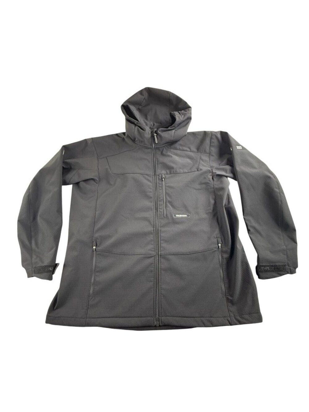 Truewerk Jacket Mens 2XL Black S3 Solution Hoodie Softshell Workwear Full Zip